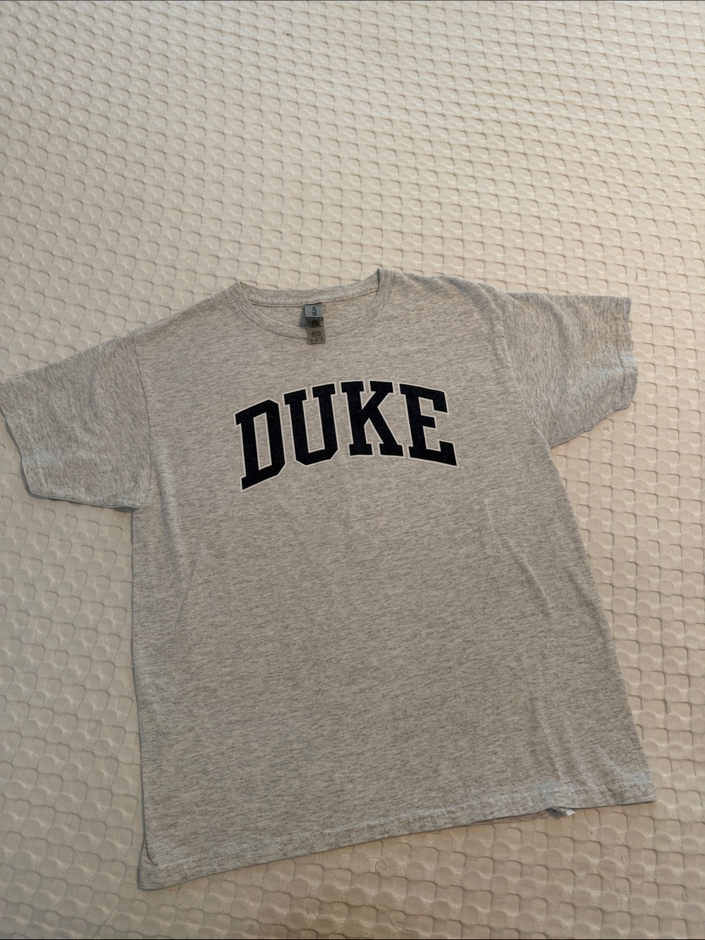 Gildan Light Gray Duke Logo Short Sleeve Tee